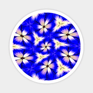 Cute Blue Floral Pattern Magnet